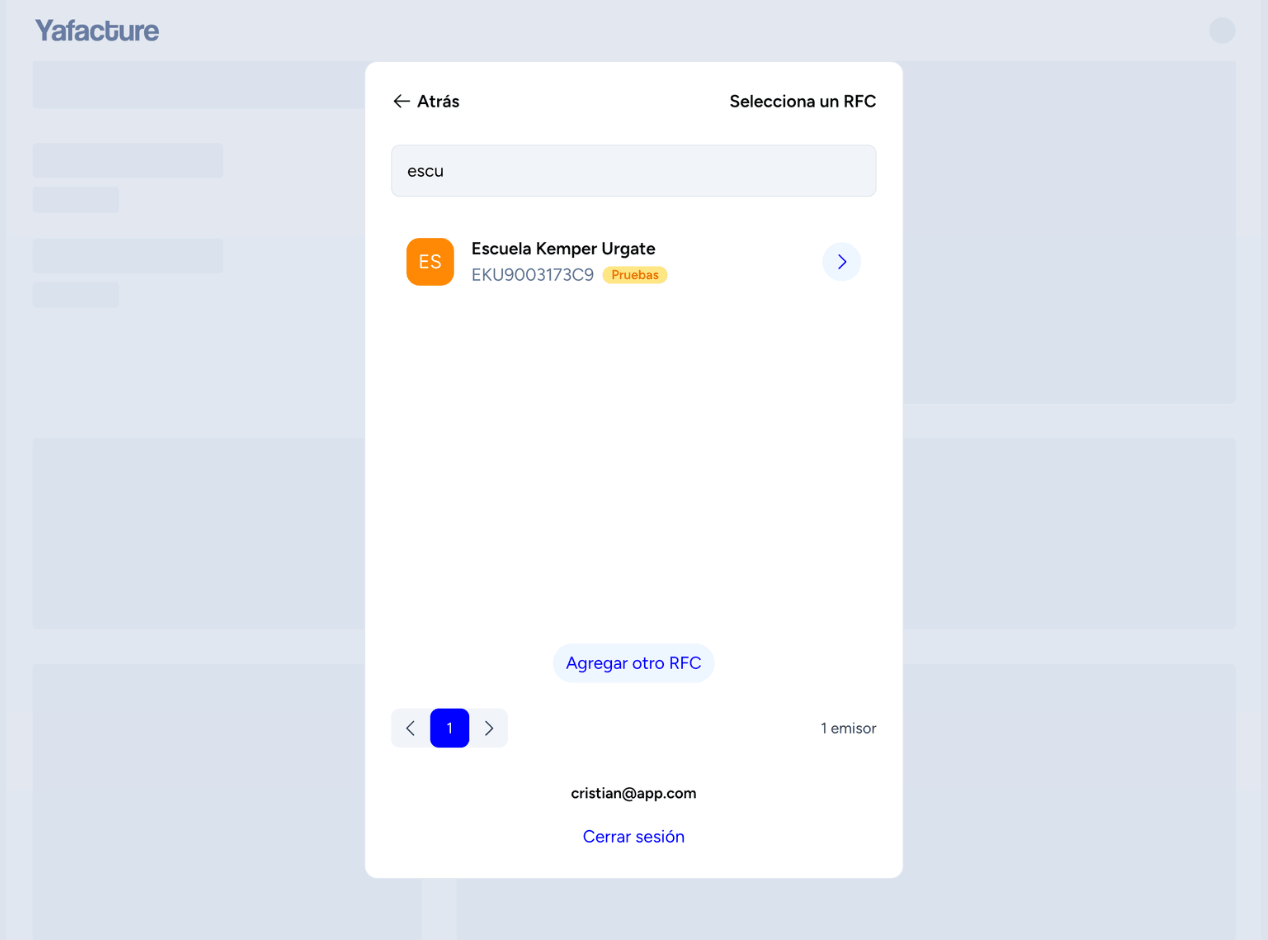 Configuración en Yafacture