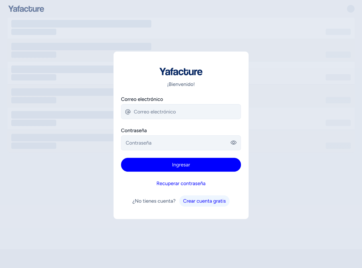 Configuración en Yafacture